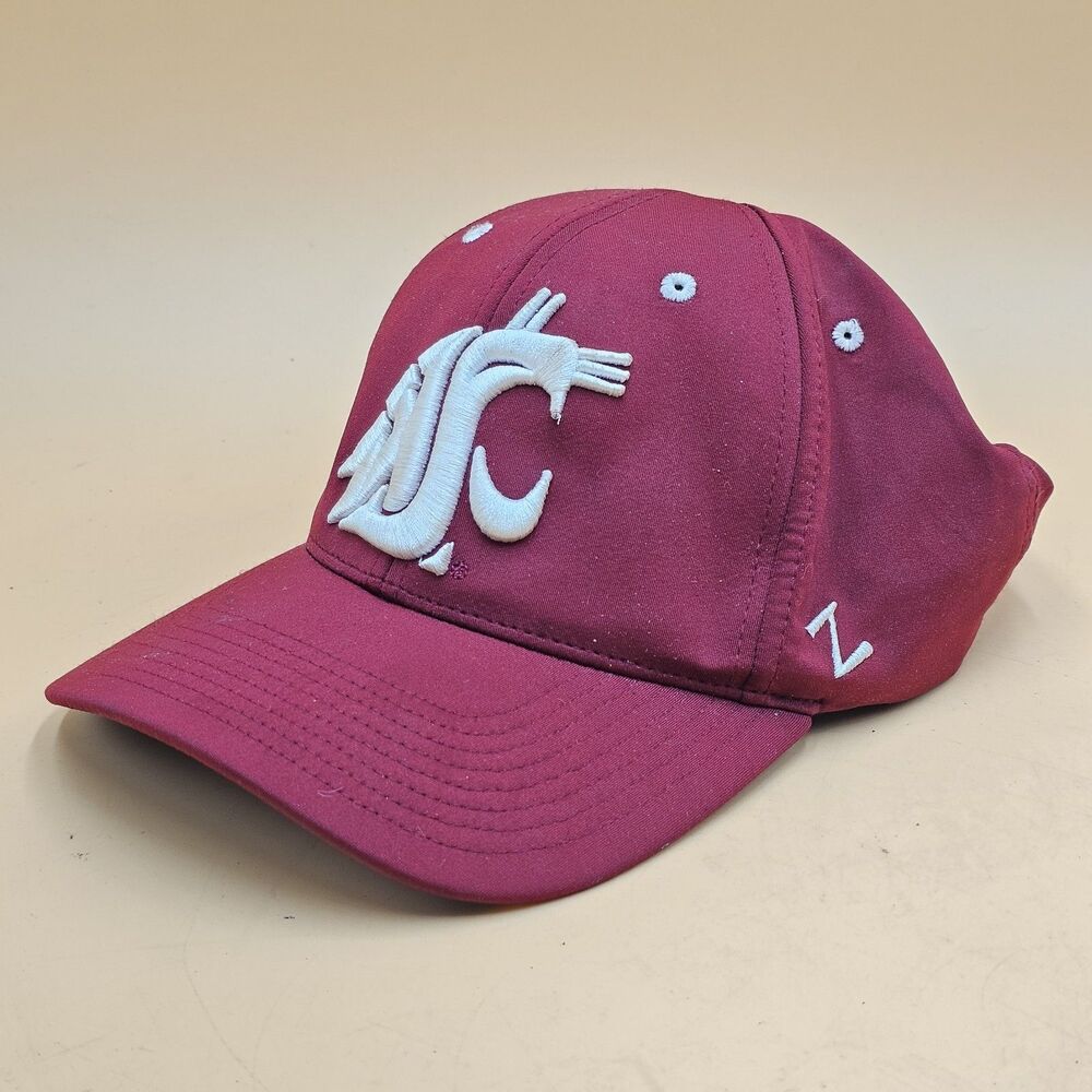 WASHINGTON ST. COUGARS NCAA FITTED HAT BY ZEPHYR HATS SIZE S/M